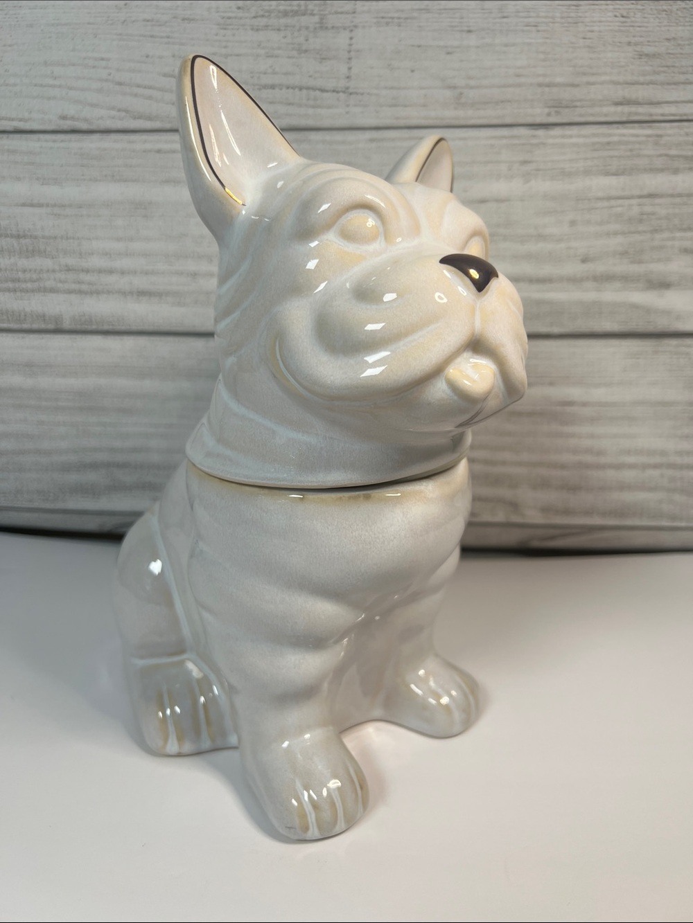 Cravings by Chrissy Teigen French Bulldog Stoneware Cookie Jar Dog Canister